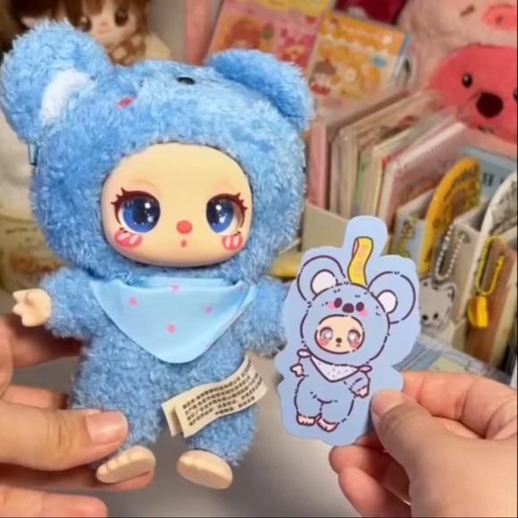 Charming Blue Plush koala Doll with Bear Outfit - Picture 1 of 1